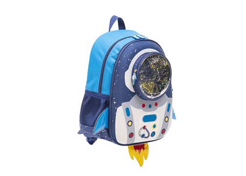 MOCHILA ESCOLAR 14" PVC ASTRONAUTAS (600D)